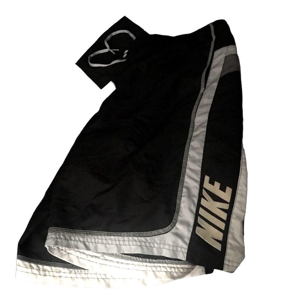 Nike Swim Trunks • True Black • White Accenting • Drawstring • Perfect Condition